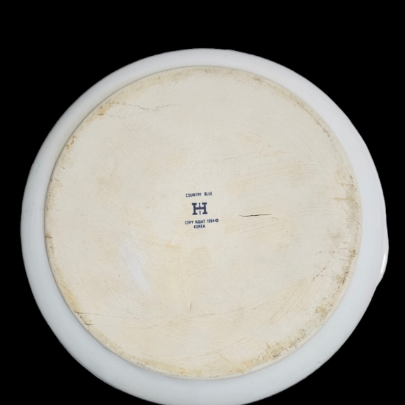 1984 Vtg International House Country Blue, Blue Cat Covered Casserol Dish, Korea - Picture 8 of 9